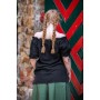 Mittelalter Kurzarmbluse "Otilia" - Schwarz XL