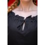 Mittelalter Kurzarmbluse "Otilia" - Schwarz XXXL