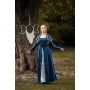 Mittelalterkleid "Larina" Taubenblau/Natur XS