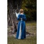 Edles Mittelalter Kleid LARP "Larina" Taubenblau/Natur M