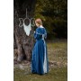 Mittelalterkleid "Larina" Taubenblau/Natur L