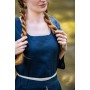 Mittelalterkleid "Larina" Taubenblau/Natur XL