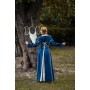 Edles Mittelalter Kleid LARP "Larina" Taubenblau/Natur XXXL