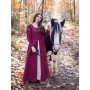 Mittelalterkleid "Larina" Rot/Natur