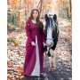 Mittelalterkleid "Larina" Rot/Natur