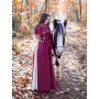 Mittelalterkleid "Larina" Rot/Natur