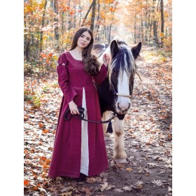 Mittelalterkleid "Larina" Rot/Natur
