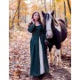 Mittelalterkleid "Larina" Olivgrün/Natur XL
