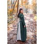 Mittelalterkleid "Larina" Olivgrün/Natur XXXL
