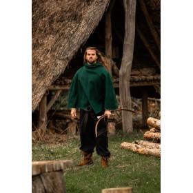 Wikinger-Gugel "Egill" mit Stickerei Grün