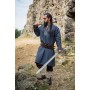 Wikingertunika "Freki" mit Handstickerei Blaugrau XXXL