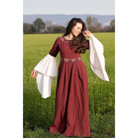 Edles Kleid mit Bordüre "Yala" Rot L