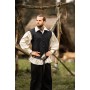 Weste aus handgewebter Baumwolle "Irvin" Schwarz XS