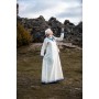 Wikinger Kleid "Lagertha" Natur/Blau S