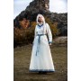 Wikinger Kleid "Lagertha" Natur/Blau L