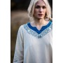 Wikinger Kleid "Lagertha" Natur/Blau L