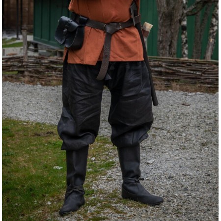 Wikinger Rushose Leinen "Wodan" Schwarz XL