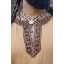 Tunika mit Bordüre "Halvor" Honigbraun XS