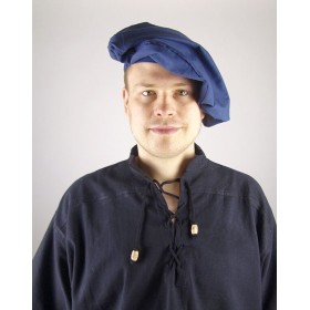 Barett aus Baumwolle "Nathan" Blau XXL - 58-60 cm
