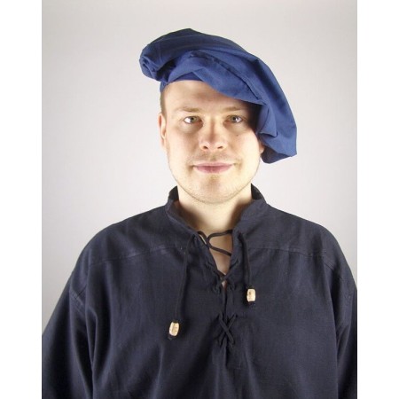 Barett aus Baumwolle "Nathan" Blau XXL - 58-60 cm