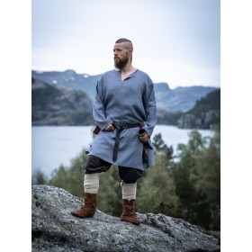 Wikinger Leinentunika "Halvar" Blaugrau XXXL