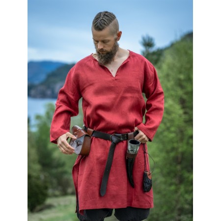 Wikinger Leinentunika "Halvar" Rot S
