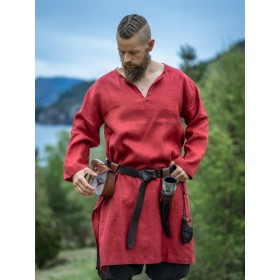 Wikinger Leinentunika "Halvar" Rot XL