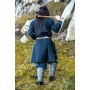 Wikinger Tunika "Snorri" mit Urnes-Stil Handstickerei Schwarz S