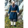 Wikinger Tunika "Snorri" mit Urnes-Stil Handstickerei Schwarz-Rot S