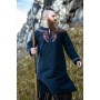 Wikinger Tunika "Snorri" mit Urnes-Stil Handstickerei Schwarz-Rot L