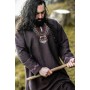 Wikinger Tunika "Freki" mit Handstickerei Braun S