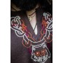 Wikinger Tunika "Freki" mit Handstickerei Braun S