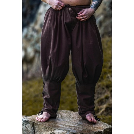 Wikinger Rushose Baumwolle "Norman" Braun S