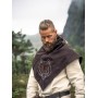 Skjoldehamn Gugel "Tyr" Braun mit Wolfsstickerei