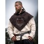 Skjoldehamn Gugel "Tyr" Braun mit Wolfsstickerei