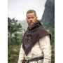 Skjoldehamn Gugel "Tyr" Braun mit Wolfsstickerei