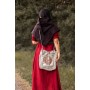 Sac à bandoulière « Tora » de couleur naturelle avec broderie viking