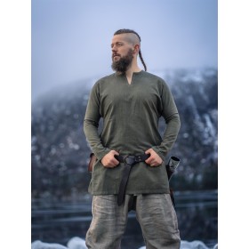 Wikinger Leinentunika "Ragnar" Olivgrün XXL