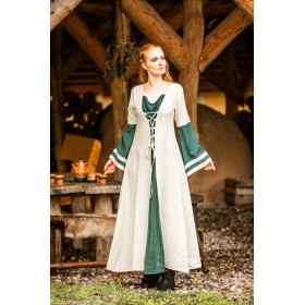 Mittelalter Kleid Dorothea Natur/Grün S