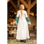Mittelalter Kleid Dorothea Natur/Grün XXXL