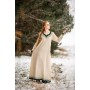 Wikinger Kleid "Lagertha" Natur/Grün S
