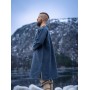 Wikinger Tunika "Snorri" mit Urnes-Stil Handstickerei Graublau M