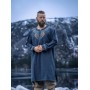 Wikinger Tunika "Snorri" mit Urnes-Stil Handstickerei Graublau XXL
