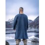 Wikinger Tunika "Snorri" mit Urnes-Stil Handstickerei Graublau XXL
