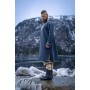 Wikinger Tunika "Snorri" mit Urnes-Stil Handstickerei Graublau XXXL