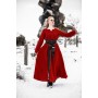 Wikinger Kleid 100% Leinen "Anna" Rot L