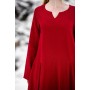 Wikinger Kleid 100% Leinen "Anna" Rot M