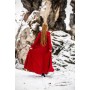 Wikinger Kleid 100% Leinen "Anna" Rot XXL