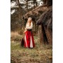 Mittelalter Rock "Isabella" Rot/Natur S/M