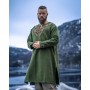 Wikinger Tunika "Snorri" mit Urnes-Stil Handstickerei Grün XXL
